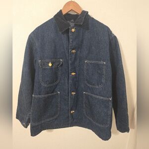 Vintage 80s Carhartt Blanket Lined 8LC Denim Farm Barn Chore Jacket Mens XL Work